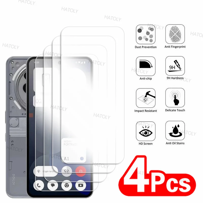 Защитная пленка для экрана Nothing Phone 3a Pro закаленное стекло полное клеевое