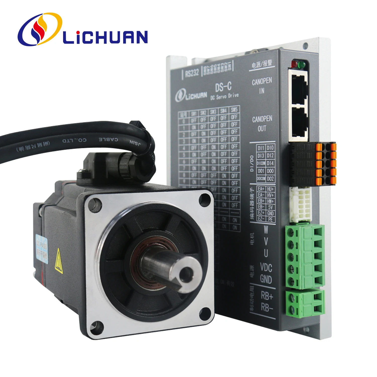 Lichuan DS-C низкое напряжение 200/400 Вт контроллер серводвигателя 48 в 3000 об/мин IP65 6/10A 0