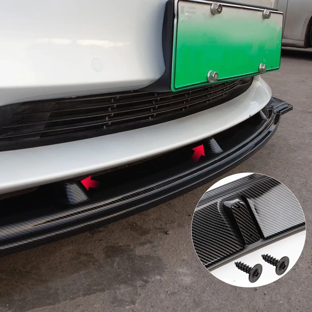 

Anti-Collision Car Front Bumper Lip Body For Tesla Model 3 2022 Car Accessories Front Lip Protector Front LipAnti-Scratch Strip