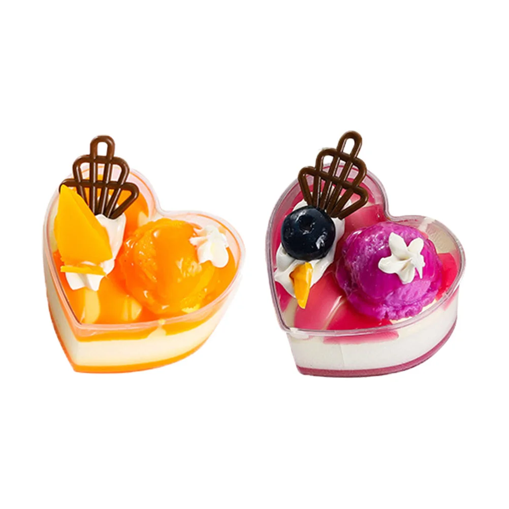 

2Pcs Simulation Cakes Cake Artificial Cakes Lifelike Cakes for Cake Shop Decor Home Photo
