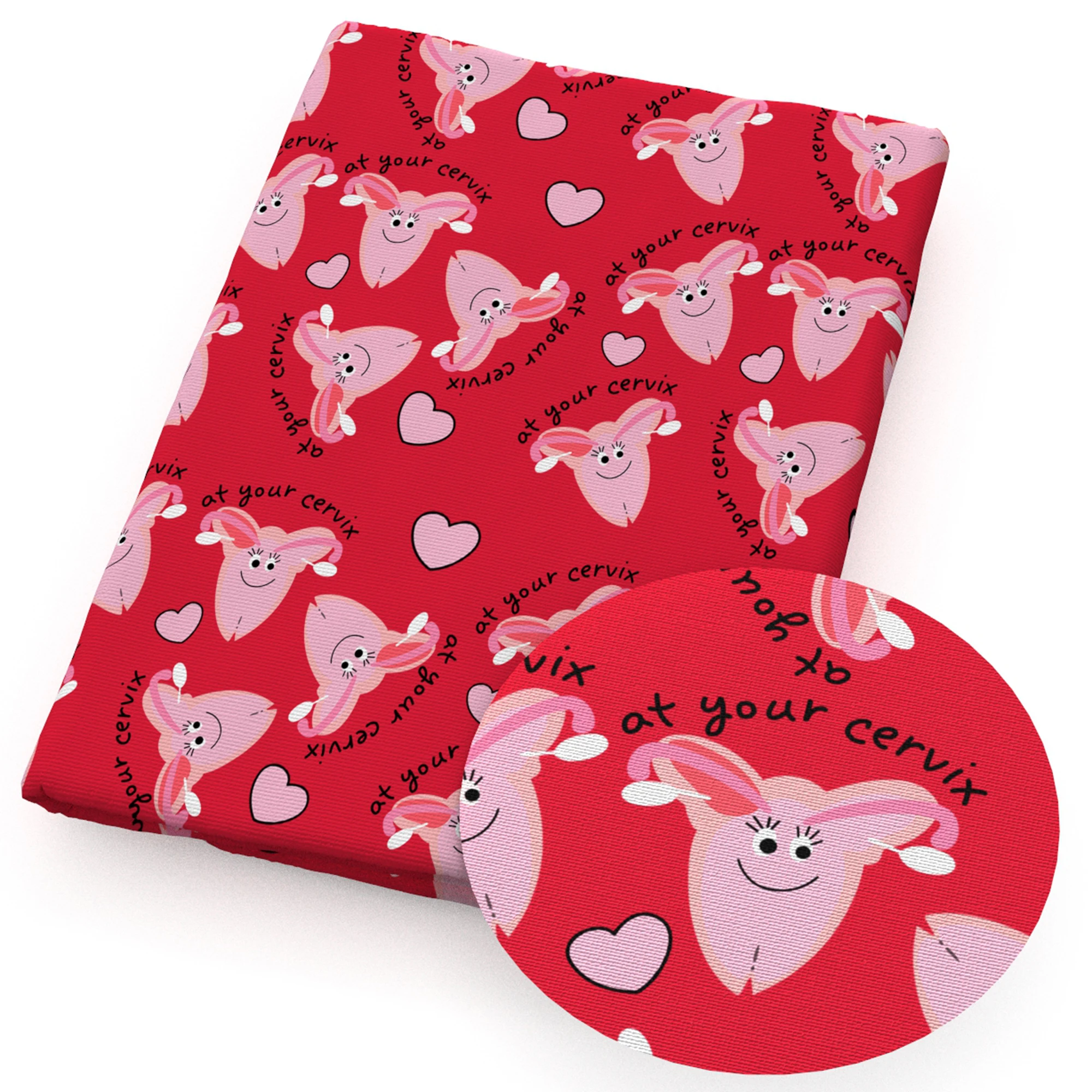 50*145 см полиэстер хлопчатобумажная ткань костяной Органайзер печатный бант