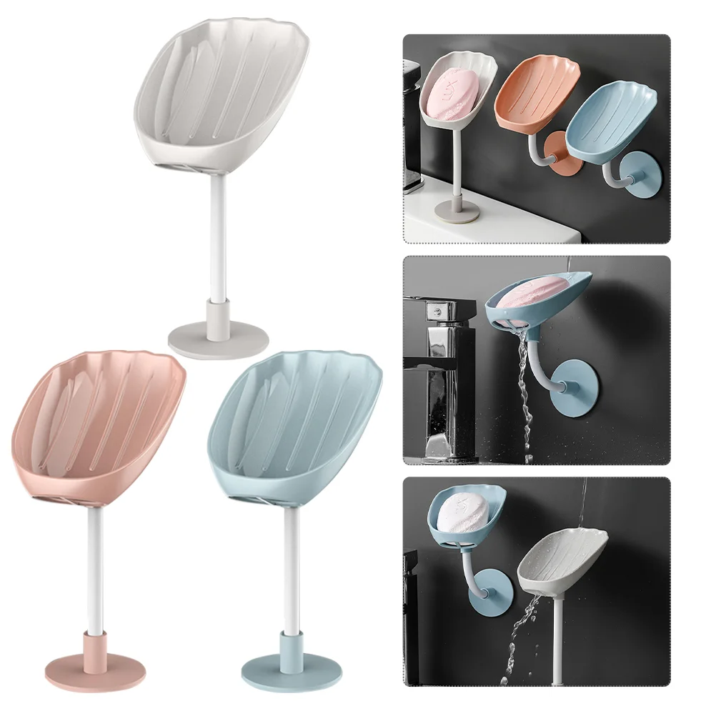 

3Pcs Soap Bracket Free Bend Soap Holder Soap Storage Rack Soap Draining Tray