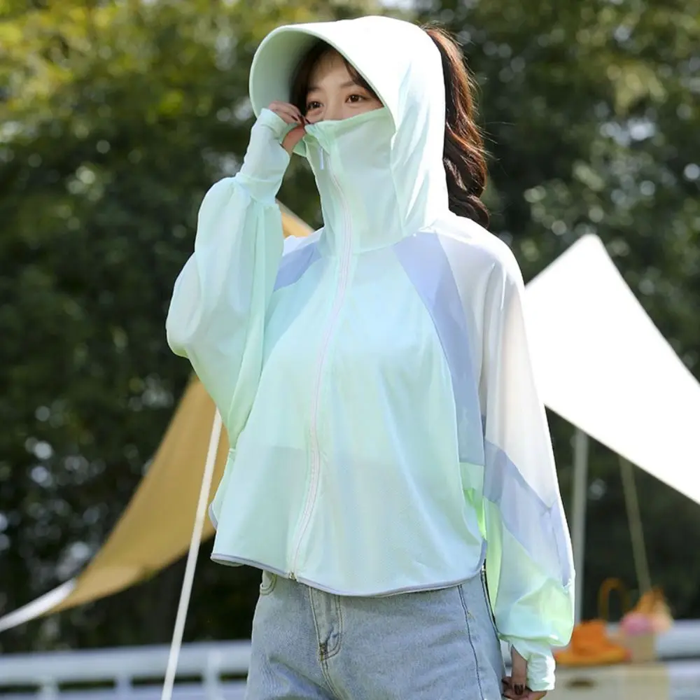 Солнцезащитная накидка с защитой от УФ-лучей и длинными рукавами