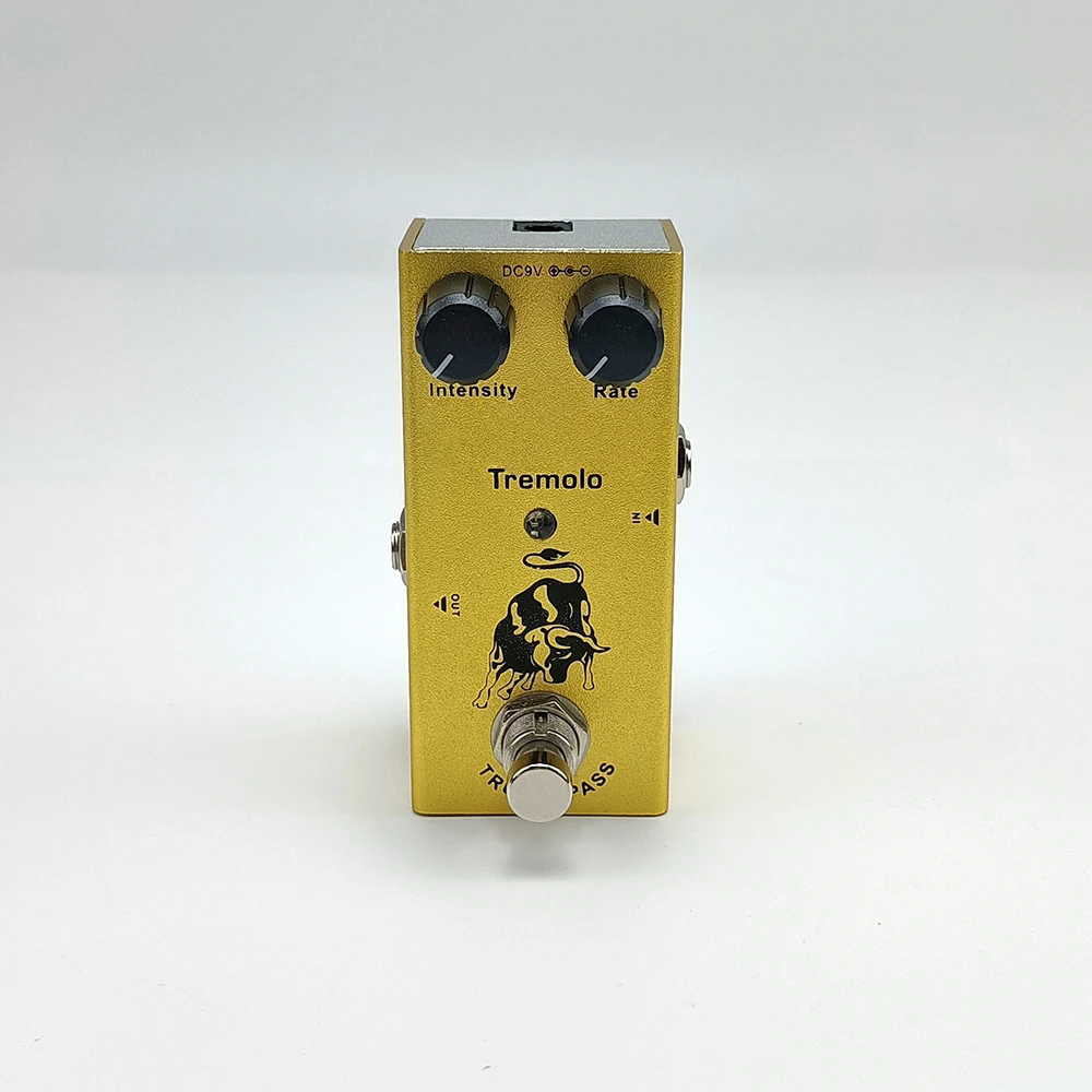 Электрическая гитарная педаль Tremolo Mini Single Type интенсивность/ручка скорости 9 В