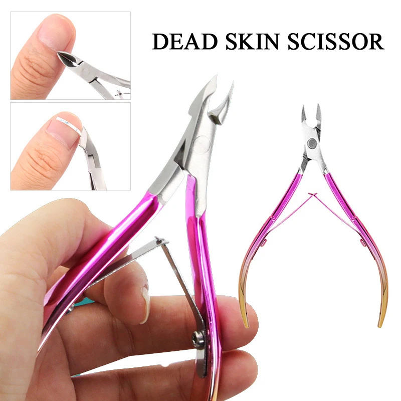 

1PC Nail Cuticle Nipper Scissors Stainless Steel Manicure Clipper Dead Skin Remover Professional Cuticle Pliers Cutters Tools