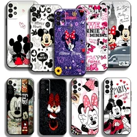 mickey minnie mouse cartoon phone case for samsung galaxy a11 a12 m12 a21 a21s a22 a30 a31 a32 a50 a51 a52 a70 a71 a72 5g soft