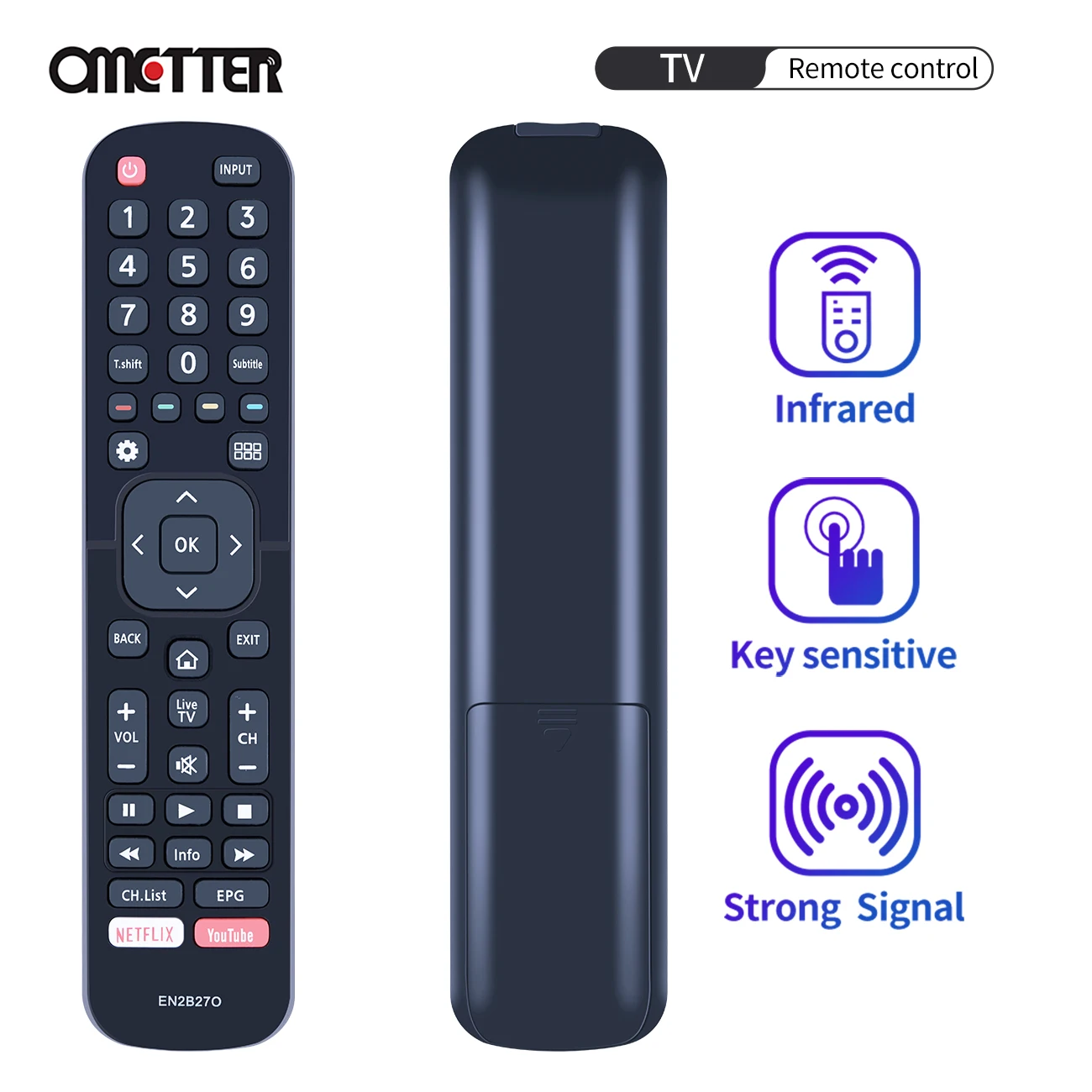 

EN2B27O Fit for Hisense TV Remote Control 43N2170PW 32N2170PW 39N2170PW 40N2170PW 49N2170PW 32K3110W 40K3110PW 40K321UW 50K321UW