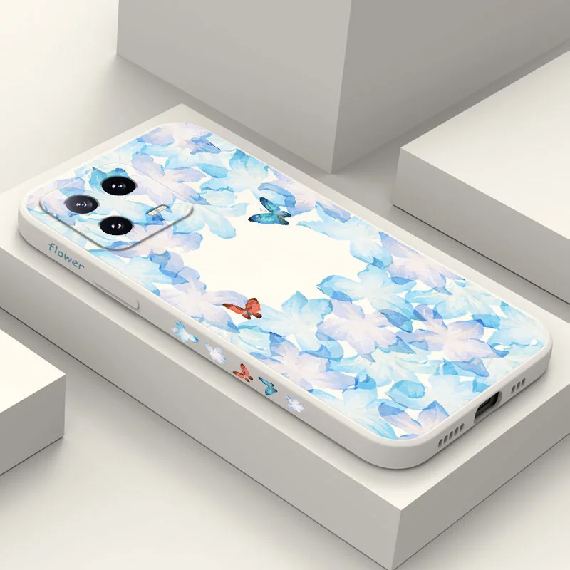 

Watercolor Flowers Phone Case For Xiaomi Mi 13 12 12T 12S 11 11T Ultra 10 10T 9 9T 9SE 8 Pro Lite 5G Liquid Silicone Cover