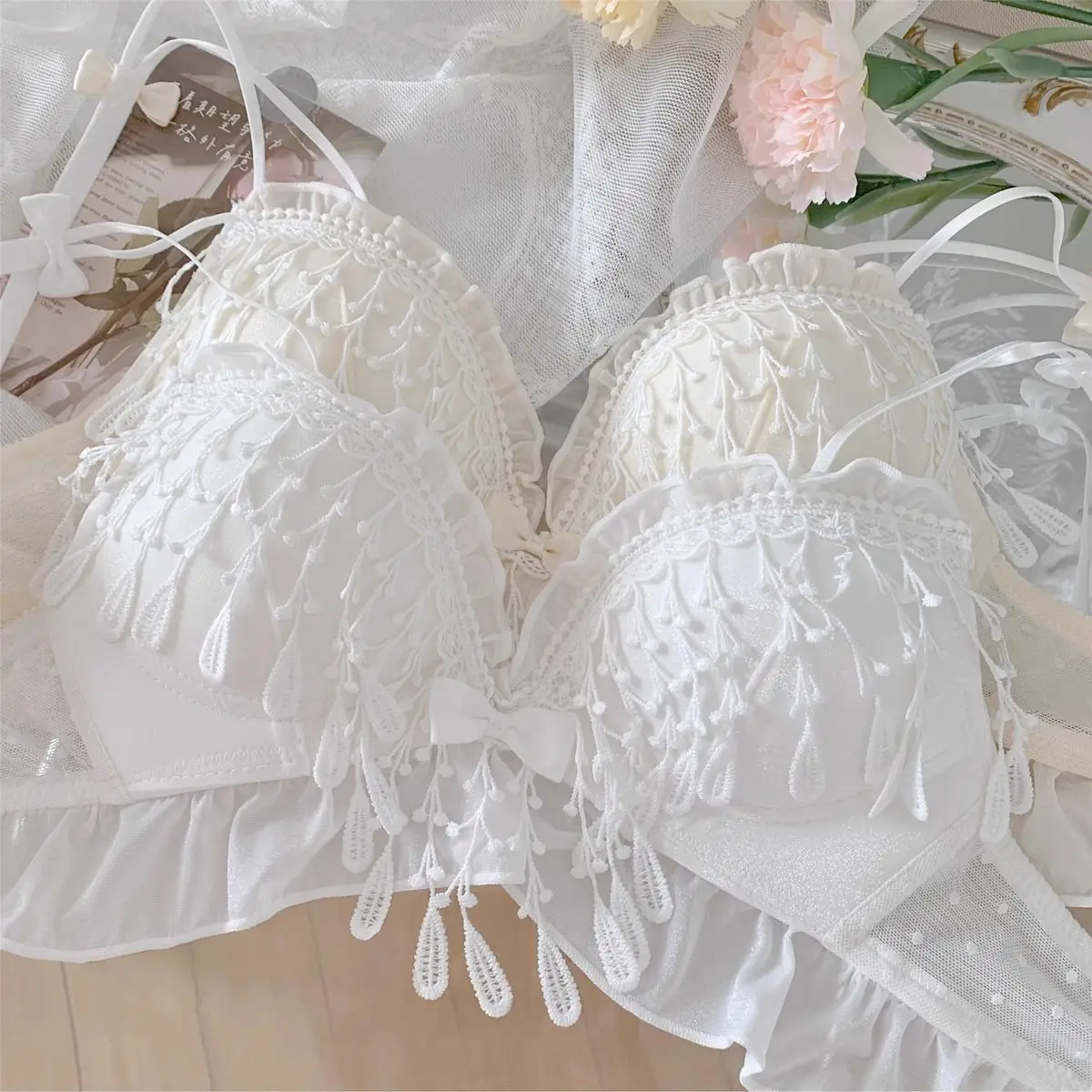 Новый комплект с бюстгальтером Tzitzit для девочек небольшой грудью предотвращения