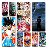 clear phone case for samsung galaxy s20 s21 fe s10 s9 s22 plus ultra s10e lite cases soft cover dragon ball son goku anime