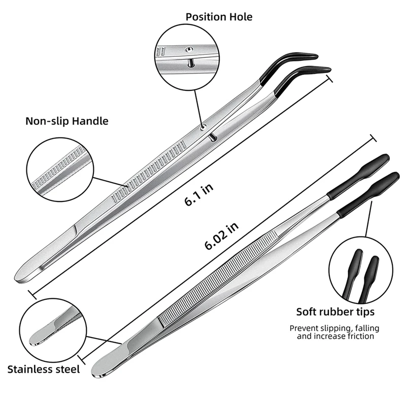 Регулируемый пинцет с резиновыми наконечниками держатель 4 зубцами