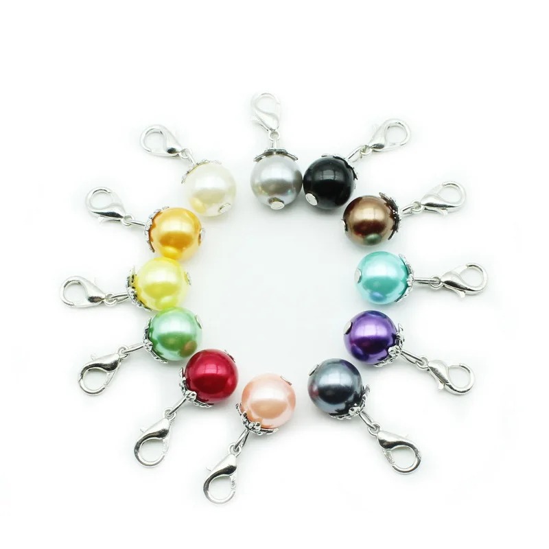 24 шт. Mix12 цветов полимерный жемчуг зажим Лобстер подвесные шармы DIY Подвески Браслеты Подвески Ювелирные аксессуары 24 шт. Mix12 цветов полимерный жемчуг зажим Лобстер подвесные шармы DIY Подвески Браслеты Подвески Ювелирные аксессуары