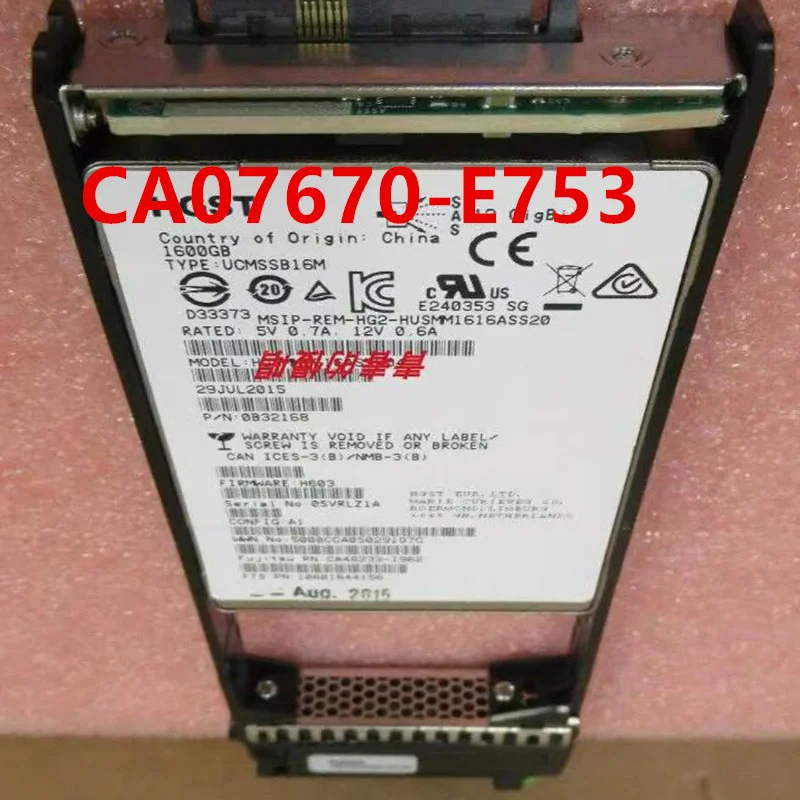 

Original Almost New Solid State Drive For FUJITSU 1.6TB 2.5" SAS SSD For CA07670-E753 CA46233-1962