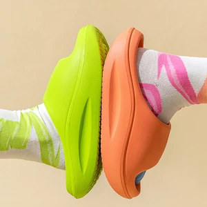 Casual Home Slippers Women Fashion Summer Beach Slides Outdoor Sandals Shoes Non-slip EVA Soft Thick Sole Unisex Indoor Slippers