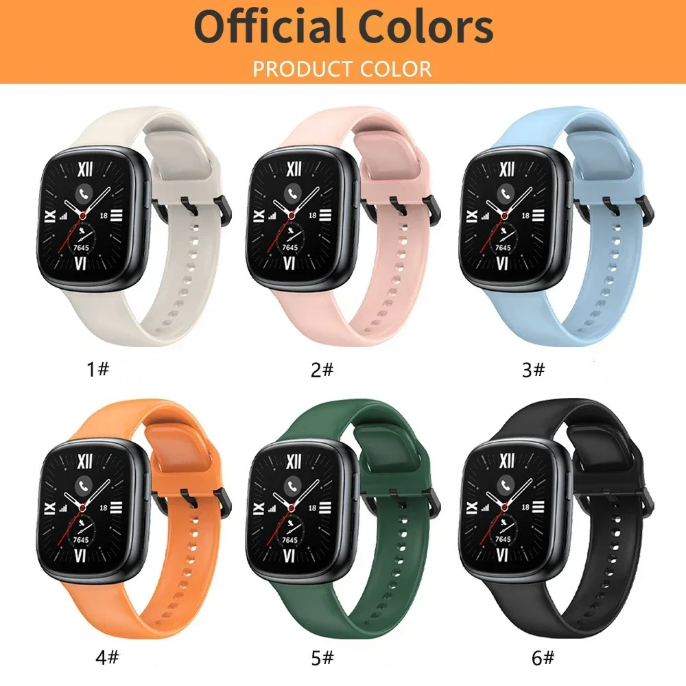 Фото Официальный спортивный силиконовый ремешок для Honor Watch 4, мягкий удобный браслет, сменный ремешок для Huawei Honor Watch 4 Correa №4