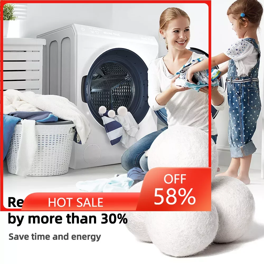 

Hot Wool Dryer Balls Reusable Softener 3-5cm Laundry Ball Home Washing Balls Wool Wrinkle Dryer Balls Washing Machine