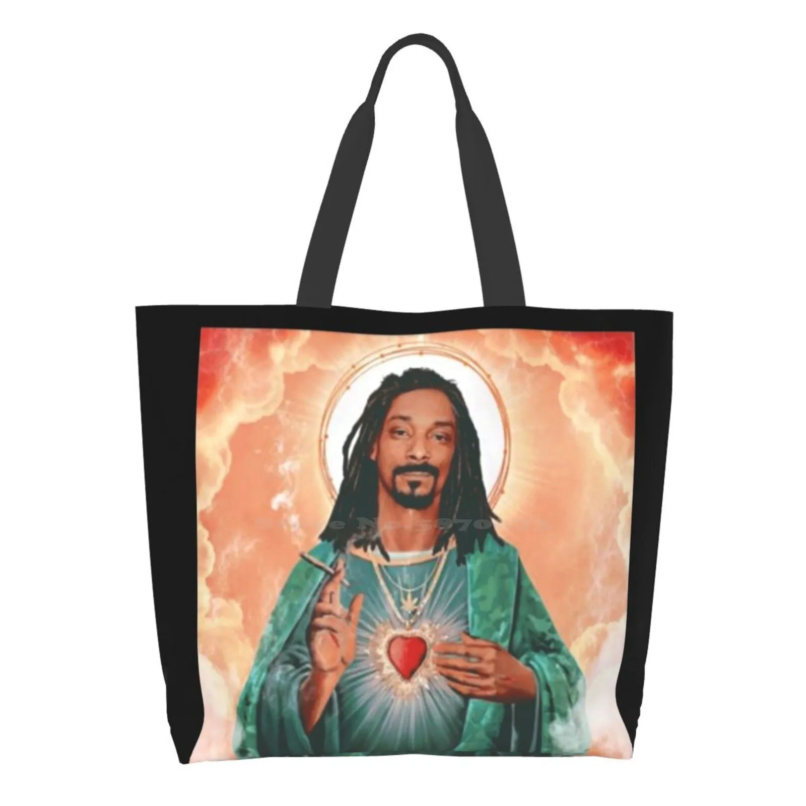 

Сумка-тоут Saint Ladies, повседневная многоразовая сумочка большой вместимости, в стиле хип-хоп, Outkast, Snoop, Dr Dre, Rapper, Dogg, Snoop, собачья трава