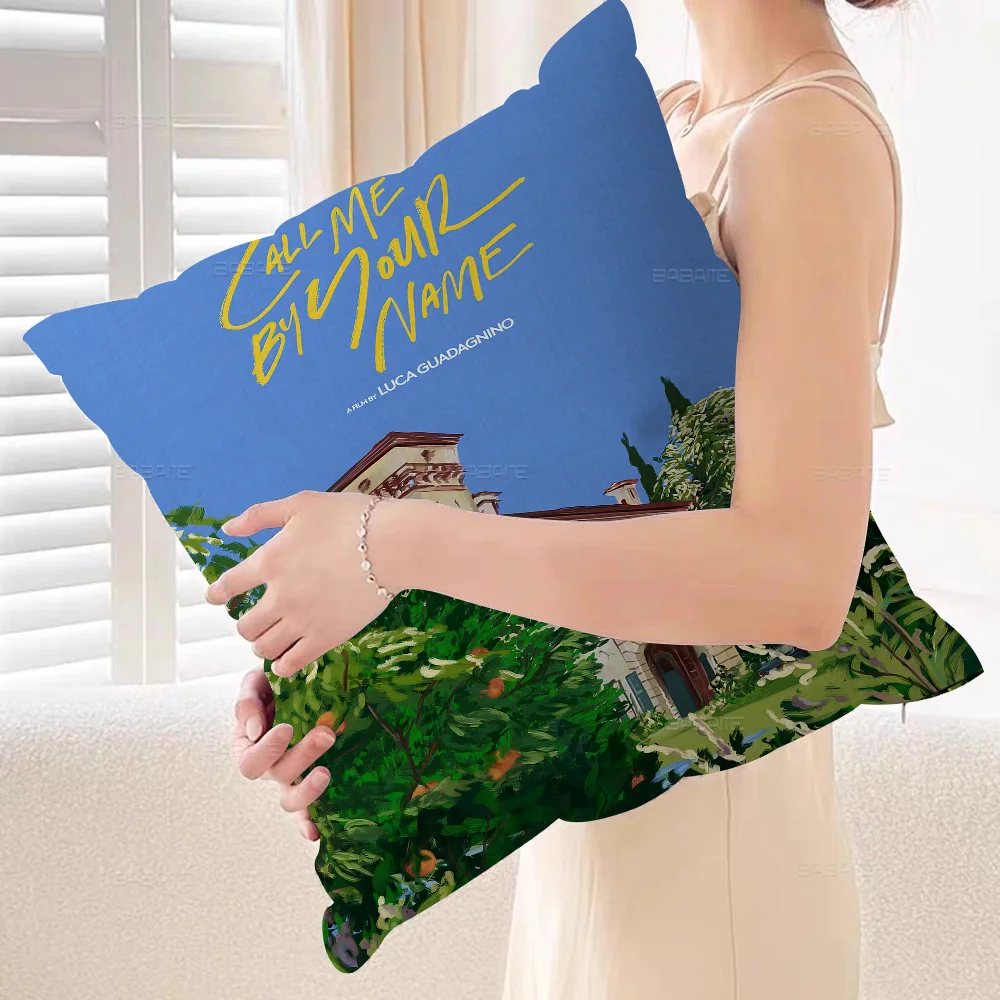 Офисная подушка Зови меня своим именем наволочка для автомобильной подушки 45X45