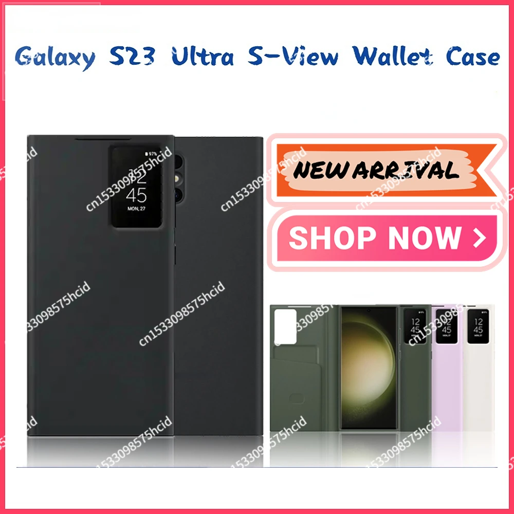

For Samsung Galaxy S23 Ultra S-View Wallet Case Flip Intelligent Cover For SAMSUNG Galaxy S23 Ultra 5G Flip Cover (6.8")