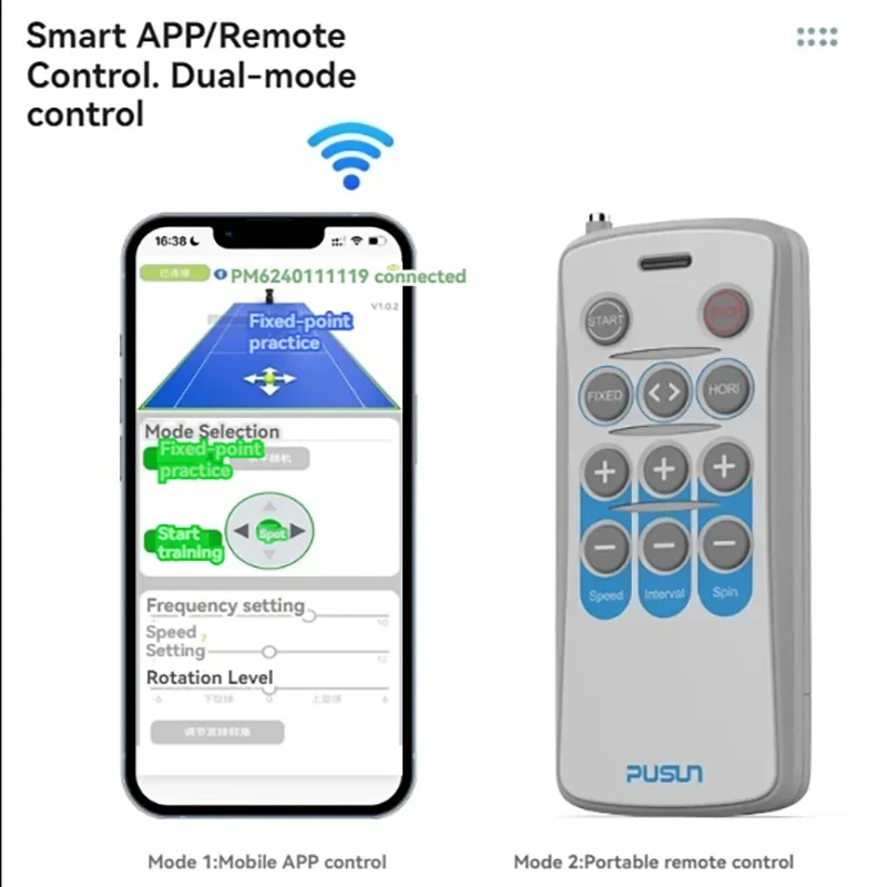 Машина для теннисных мячей Pusun PT-Mini Pro ультралегкое автоматическое оборудование