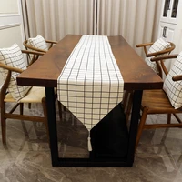 table runners simple modern white plaid table runner mat cushion cover napkins for home table outdoor wedding party table runner
