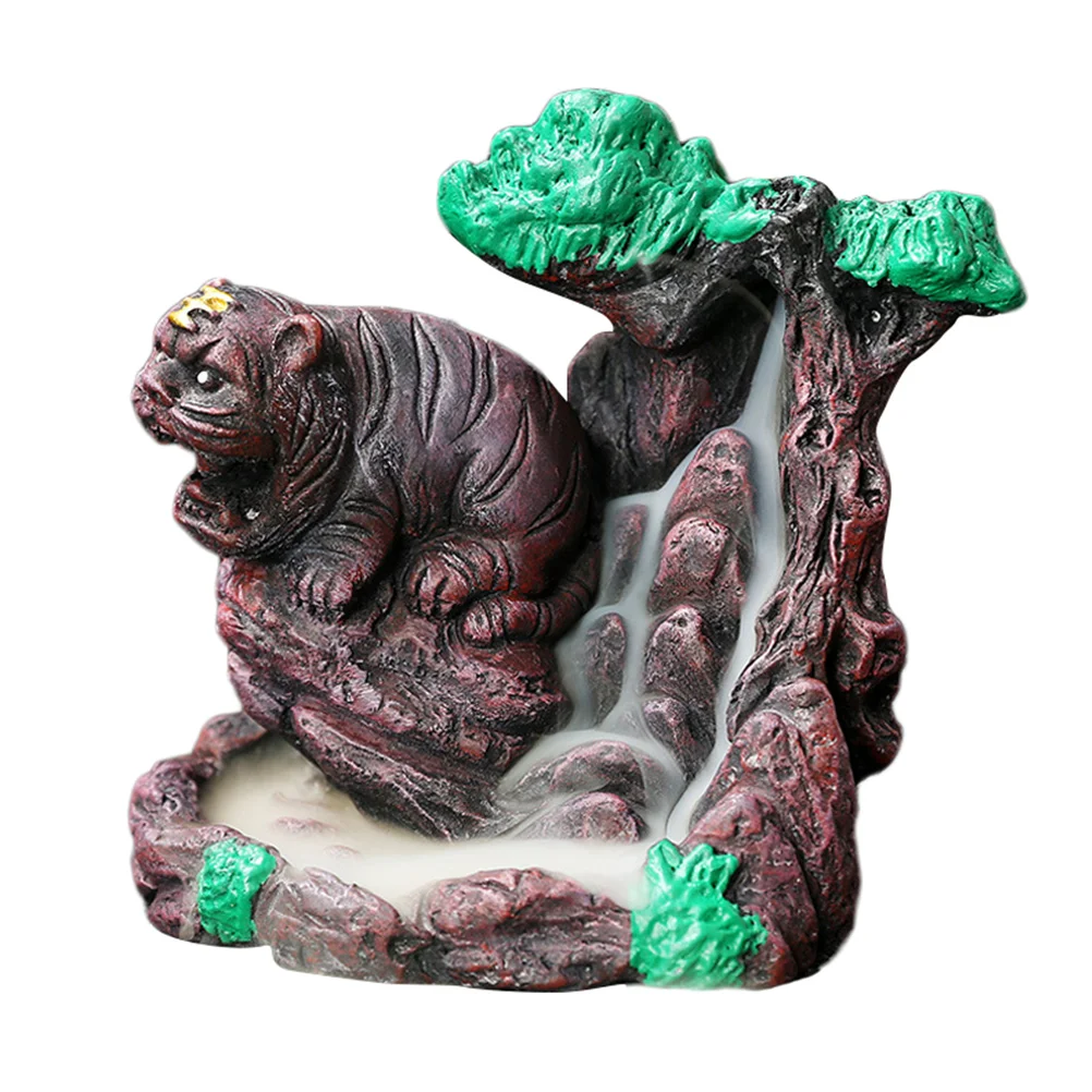 

Incense Burner Backflow Censer Desktop Incense Furnace Adornment Cement Censer Decor