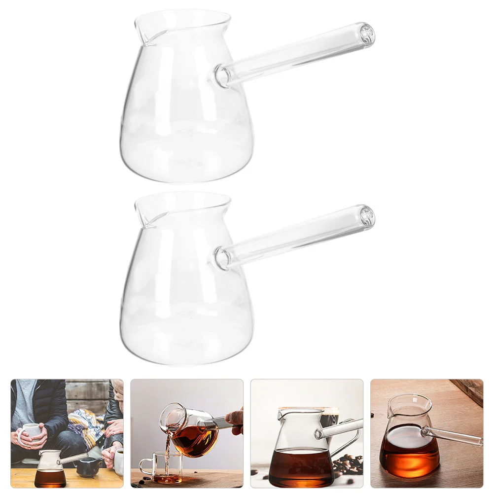 

Glass Coffee Pot Makerwarmer Turkish Pitcher Tea Espresso Measuring Stovetop Frothing Brewer Kettle Transparent Melting