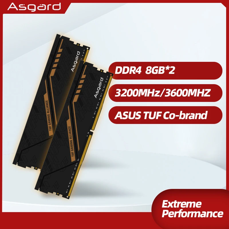 Asgard TUF Co-brand DDR4 ОЗУ для ПК 8 ГБ X2 3200 МГц 3600 настольного компьютера
