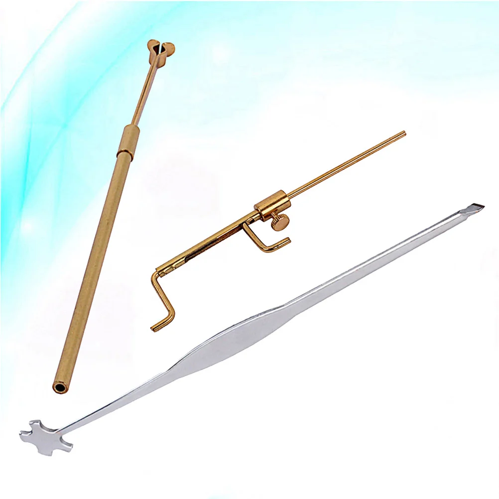 

Violin Repair Tool Set Sound Post Set Sound Post Setter Sound Post Retriever Gauge Measurer Luthier Tool Kit (Golden Silver)