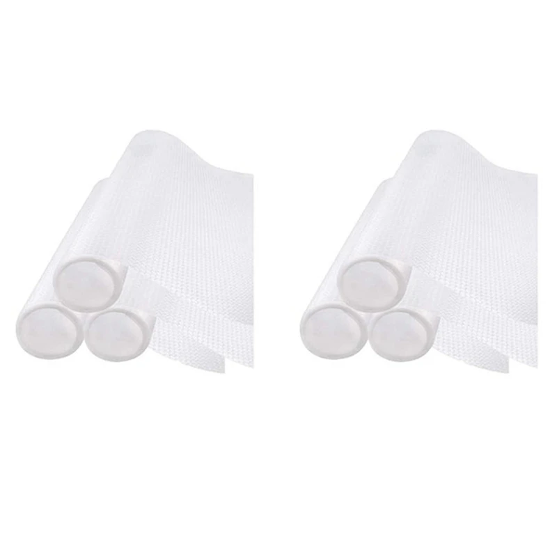 

6 Rolls Of Eva Cabinets Non-Slip Refrigerator Mats Waterproof Cabinets Drawer Mats Dustproof Shoe Cabinet Mats