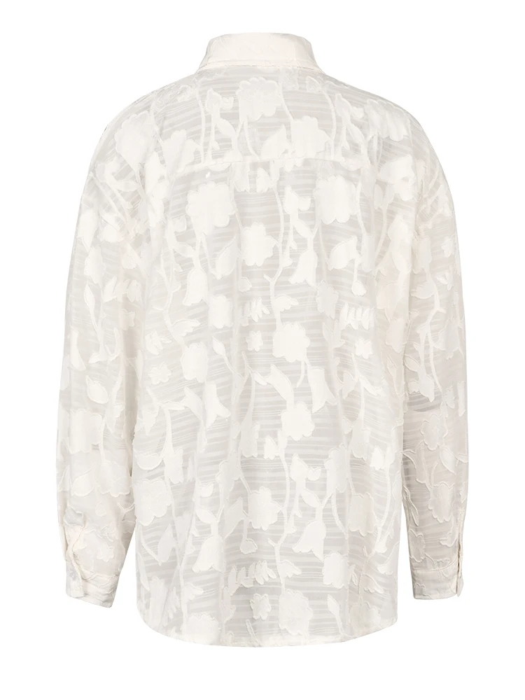 [EAM] Женская абрикосовая тонкая блузка с открытыми плечами большого размера новая