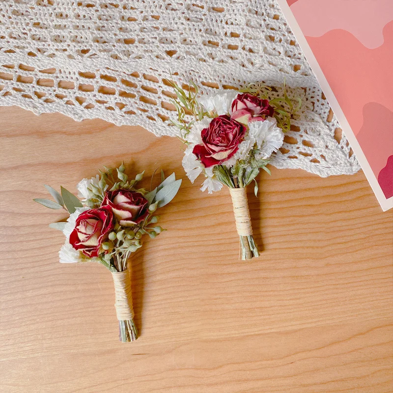 

Rose Eucalyptus Leaves Mini Bouquets Dried Natural Preserved Flowers DIY Card Gift Box Home Decor Photo Background Decoration