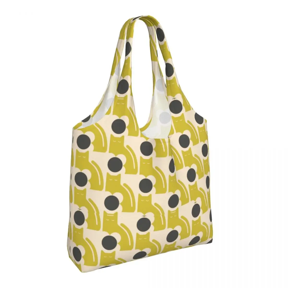 Пользовательские Poppy Cat Orla Kiely продуктовые сумки-тоут для покупок женские