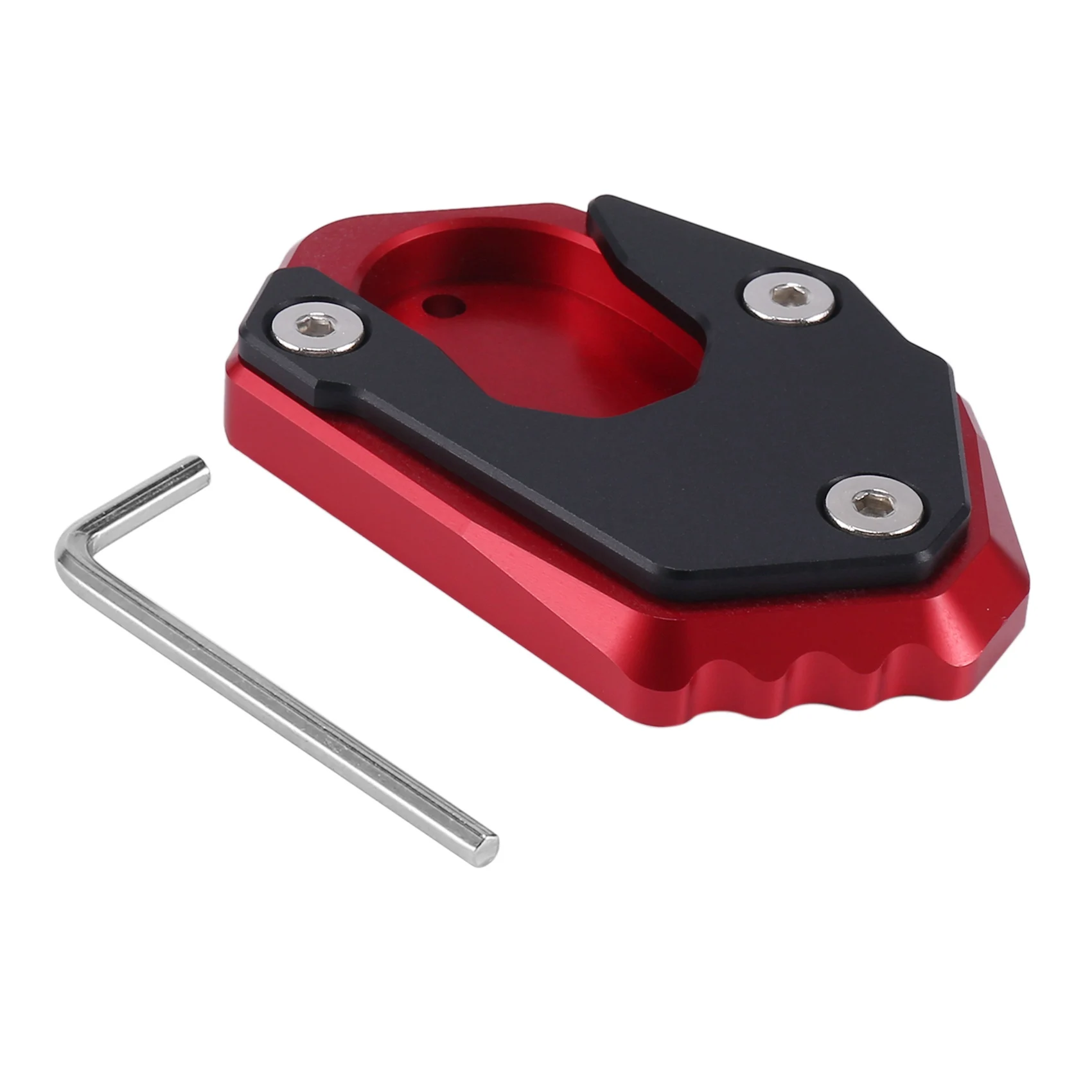 

Kickstand Plate Extension Pad Stand Enlarger for Kawasaki Z900 Z900RS SE 2022 Z1000 Z1000SX ER6N Z650 ZX6R(Red)