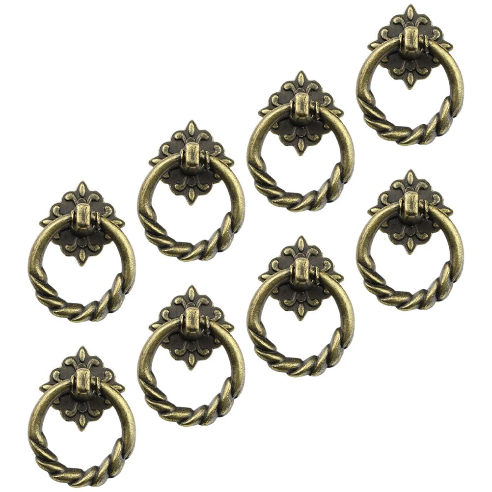 

8 Pcs Cabinet Drawer Handle Mini Door Handle Retro Decor Decorate Drawer Pulls Zinc Alloy Cabinet Pulling Handle Vintage Decor