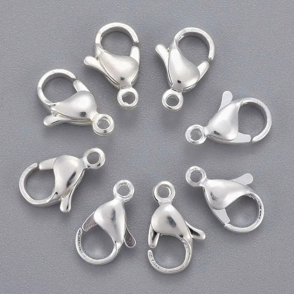 

10-20PC 5 Sizes 304 Stainless Steel Lobster Claw Clasps with Jump Rings Jewelry Fastener Hook for Necklaces Bracelets Making