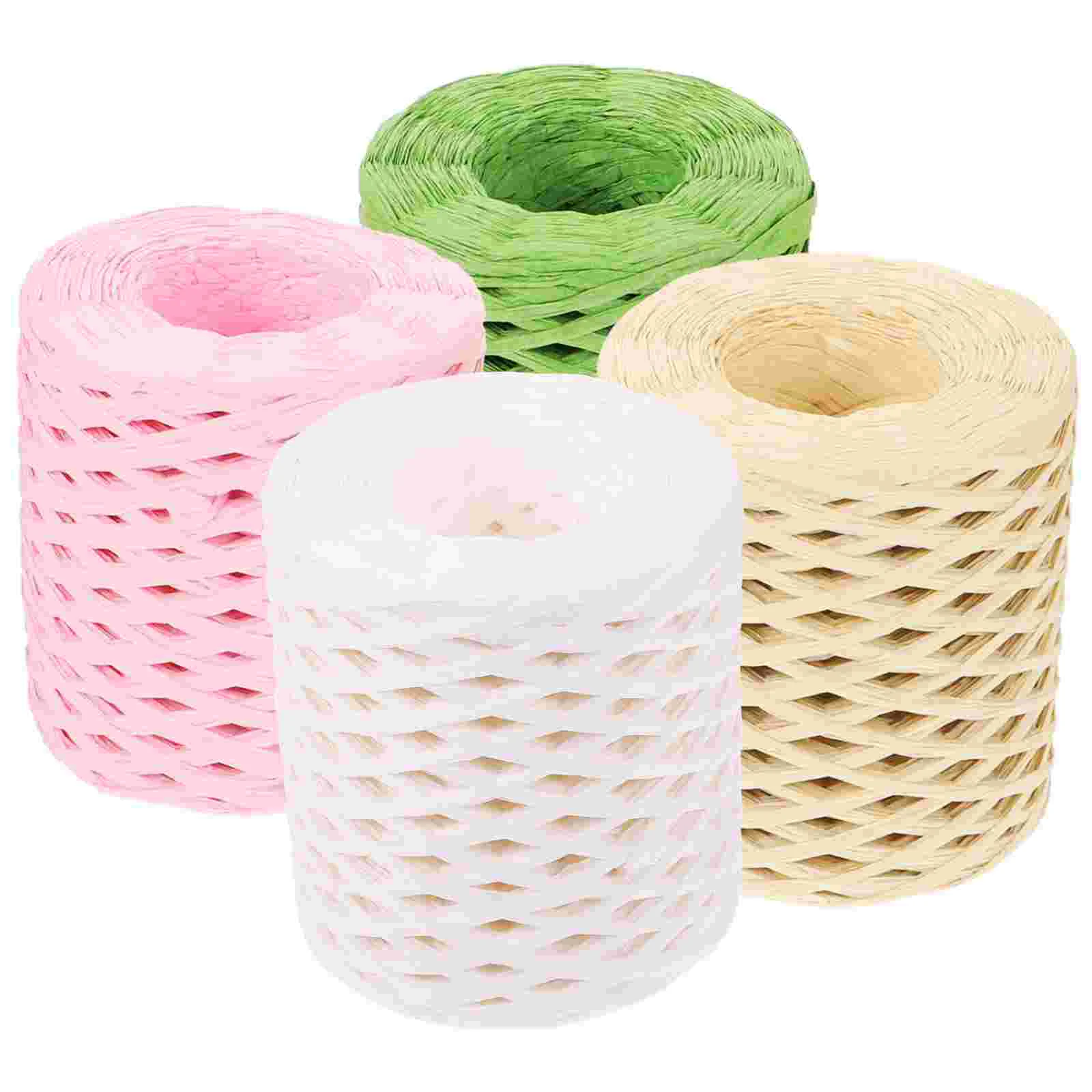 

4 Rolls Vitalize Packing Twine Accessories Present DIY Accessory Gift Wrapping Ribbon Raffia Supply Vitality