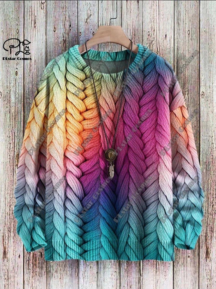 3D печать животных серия крутой кошки рисунок уродливый свитер Повседневный