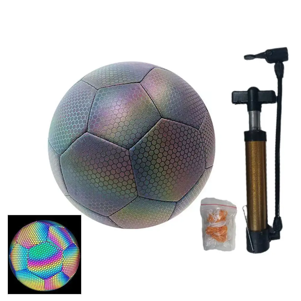 

Reflective Soccer Ball Student Training Soccer Ball Adult Footballs Child Luminous Night Competition Glow Football Training A0H0