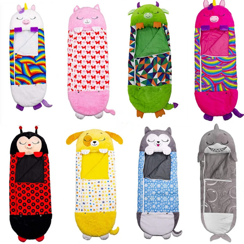 

Children's Cartoon Sleep Sack Gift Kids Bedspread On The Bed Baby Sleeping Bag Warm Soft Lazy Play Pillow One-Piece