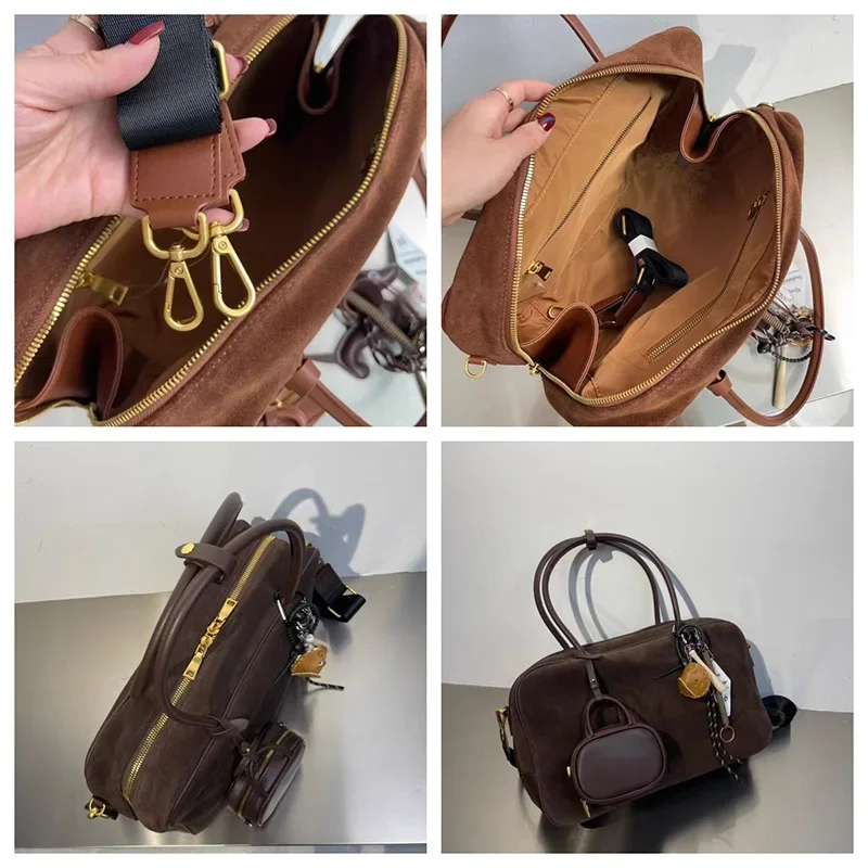 Замшевая сумка-тоут