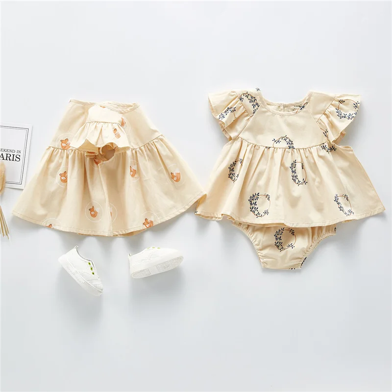 

0-3Y Newborn Infant Girl Clothes Summer Cotton Baby Girls Dresses + Bottom Shorts Cute Baby Girl Clothing Outfits
