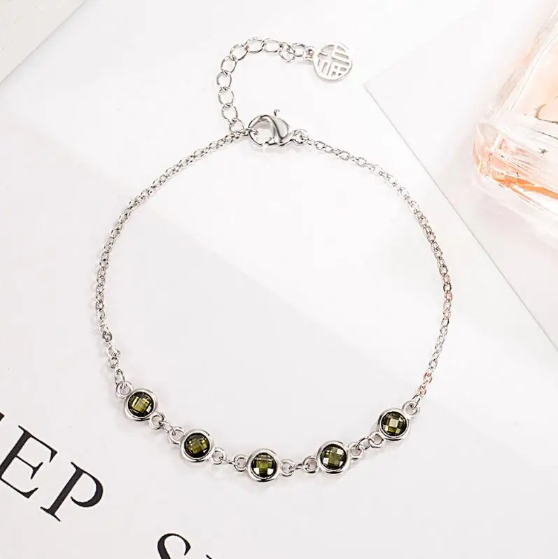 Браслет для тенниса D VVS с муассанитом 4 мм 925 карата