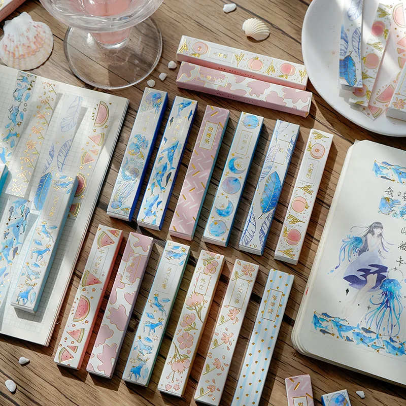 

20pcs/Box Stickers Gilding Cartoon Deer Feather Decorative Decal Seal for Diary Planner Scrapbook Album School Stationery