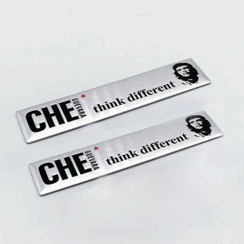 

2PCS Metal 3D Car Styling Che Guevara Think Different Rear Trunk Emblem Badge Car Body Decals Sticker Universal Auto Accessories