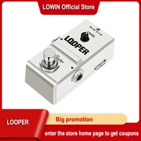 rowin nano looper electric guitar effect pedal with 8g sd card of 10 minutes of looping unlimited overdubs %e2%80%a6