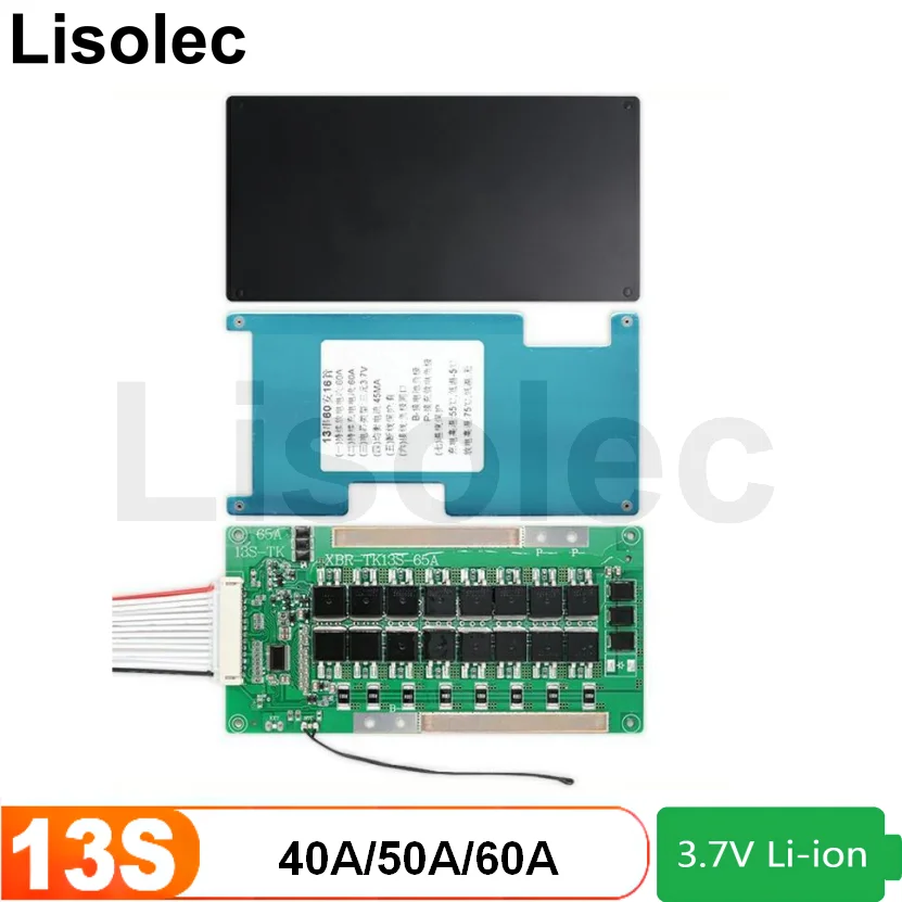 

13S 48V 40A 50A 60A BMS with NTC Temperature Protection Lithium Battery Packs 18650 Charge Board Balanced Equalizer Common Port