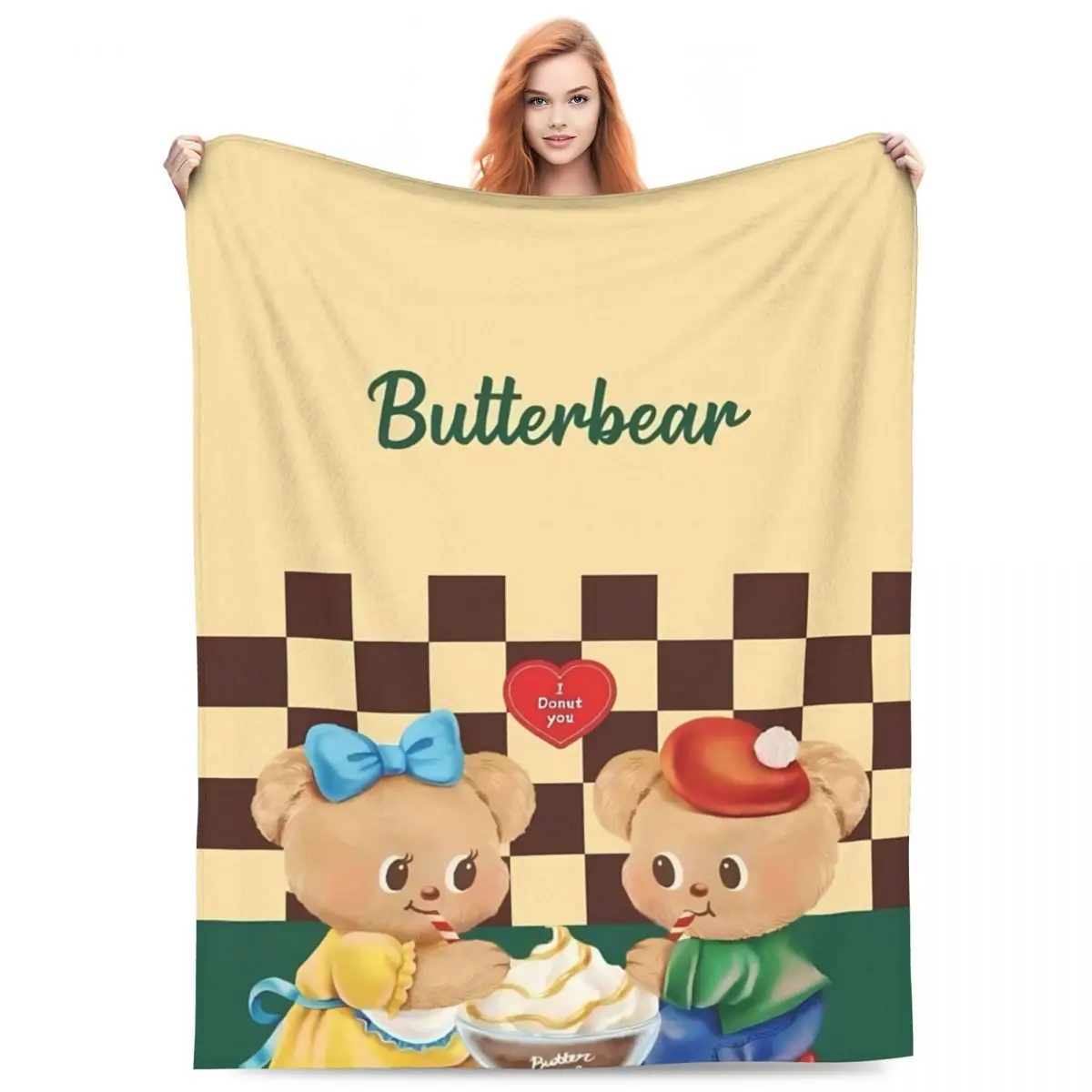 Одеяло с медведями B-Butters фланелевое одеяло для кемпинга мягкое дизайнерское