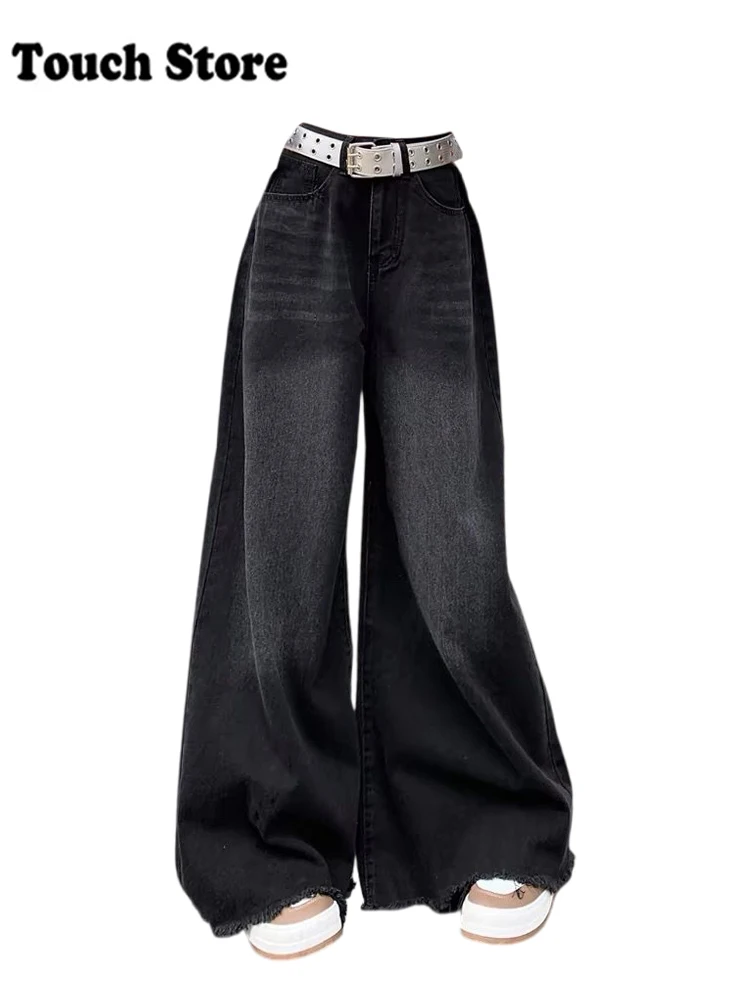 Женские классические Harajuku Y2k японская уличная одежда джинсовые широкие брюки