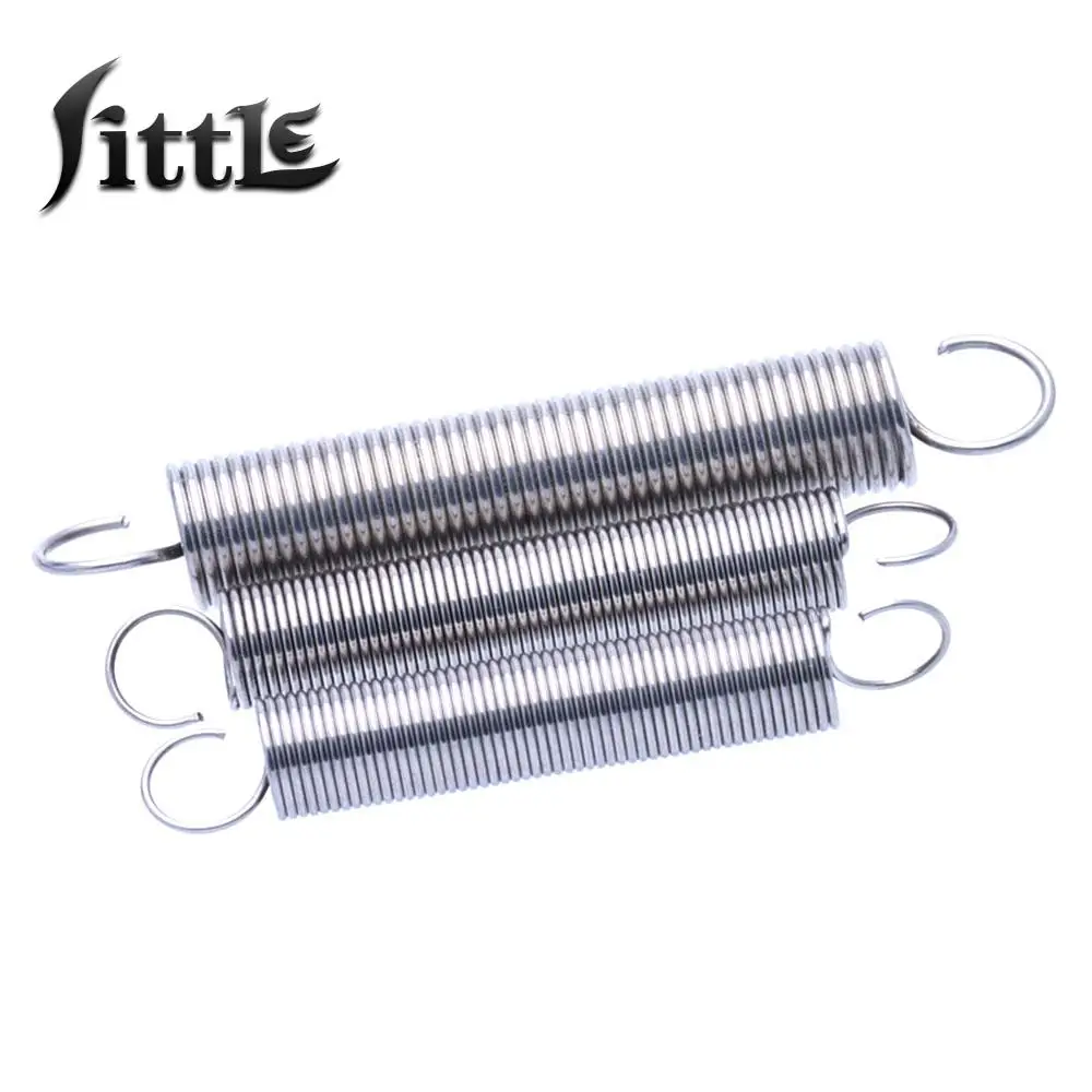 

10 Pcs Open Hook Extension Spring Wire Diameter 0.4mm Return Springs Outer Diameter 4mm Tension spring Overall Length 15/120mm